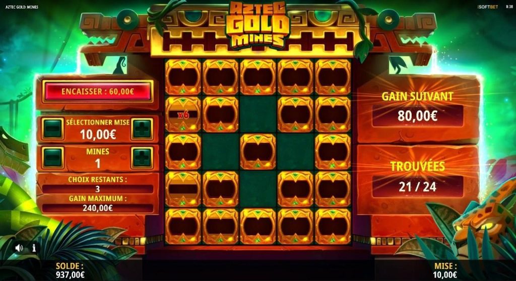 avis sur Aztec Gold Mines de iSoftBet