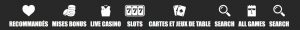casinofantastik menu