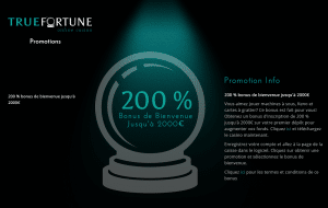 true fortune promotion bonus bienvenue