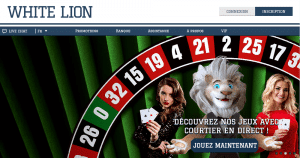 jeux avec courtier en direct sur le casino white lion
