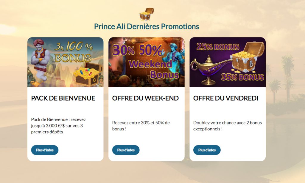 prince ali casino dernieres promotions