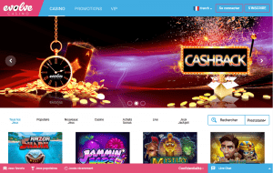 evolve casino apercu
