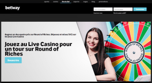 jouez au live casino sur betway