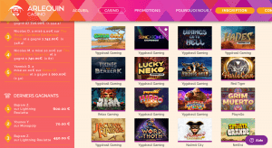 arlequin casino fournisseurs
