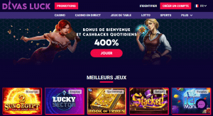 divas luck casino interface meilleurs jeux