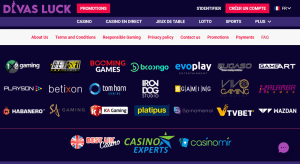 éditeurs de jeu sur Divas Luck Casino