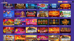 jeux disponibles sur casino purple