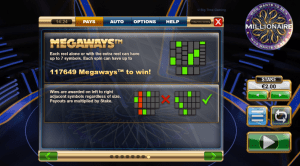 Who Wants To Be A Millionaire Megaways
