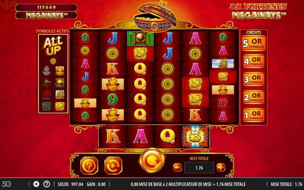 88 Fortunes Megaways slot caracteristiques