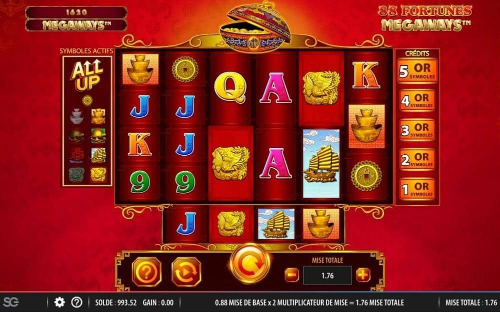 88 Fortunes Megaways slot symboles