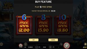 Fonction d'achat gold tiger ascent