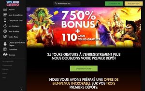 bonus bienvenue Vive Mon Casino