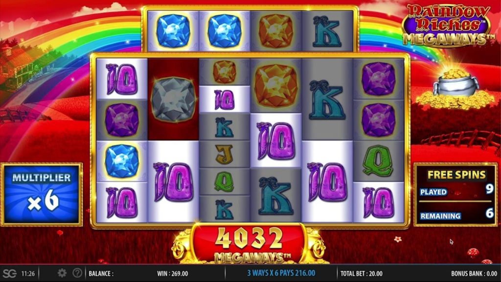 fonctionnalites Rainbow Riches Megaways