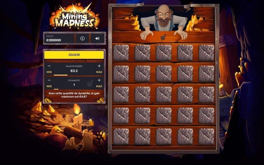 mini jeu Mining Madness theme