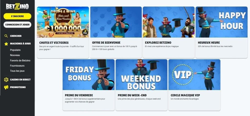 les Bonus Betzino Casino