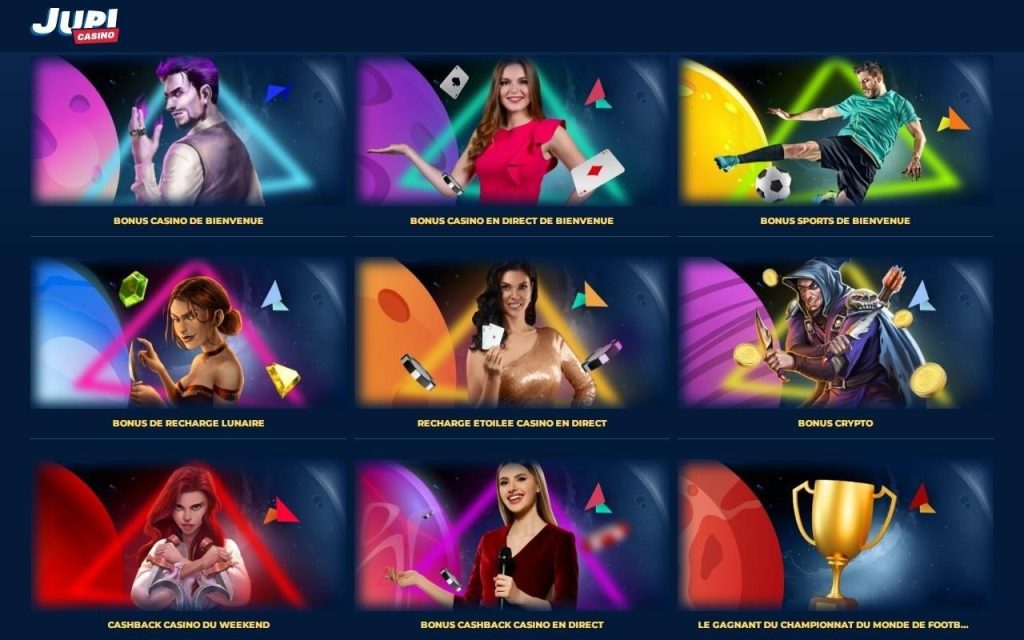 Bonus et Promotions Jupi Casino
