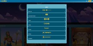 Options de dépôt Amon casino