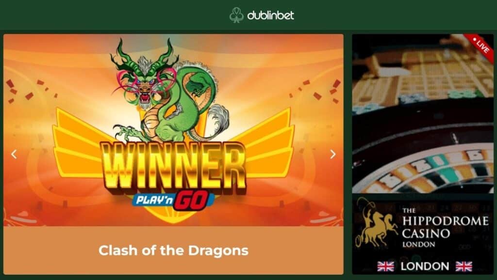 dublinbet casino clash of the dragons