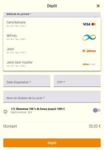 Déposer sur Casino Julius