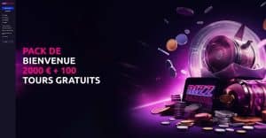 rizz casino accueil pack bienvenue