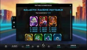 Galactic Racers Dream Drop free spins