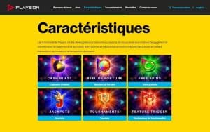 caracteristiques playson