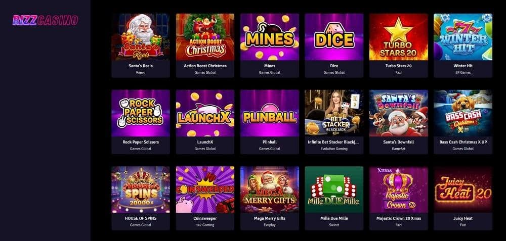 Notre avis sur les meilleures machines à sous sur Rizz Casino