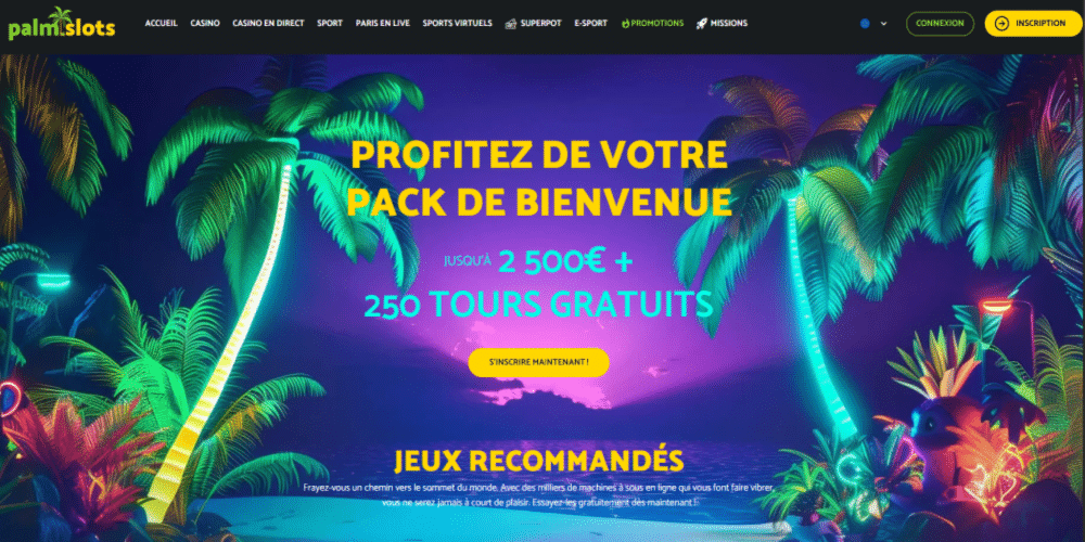 palm slots casino accueil