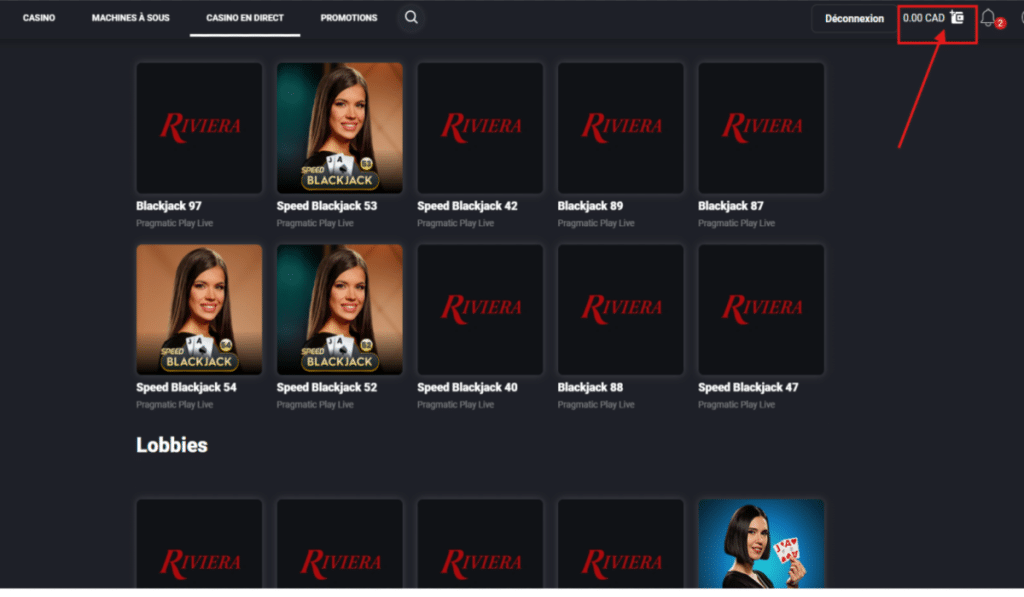 Cliquer sur l'icône de dépôt 