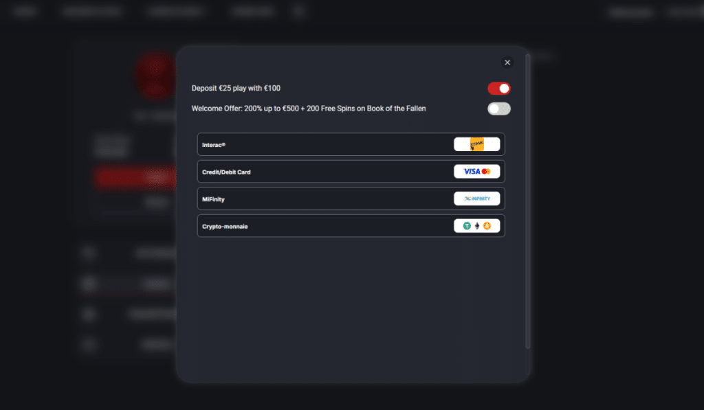 Choisir une option de paiement 
