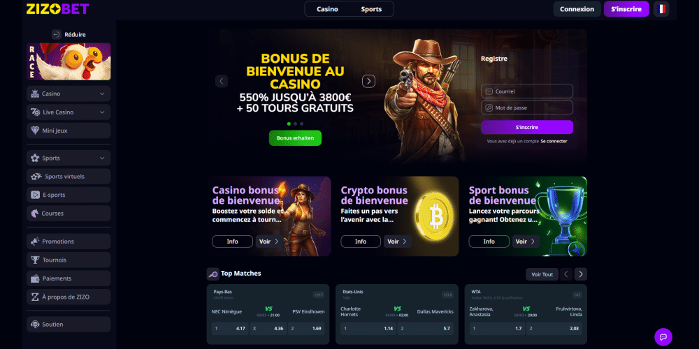 zizobet casino accueil