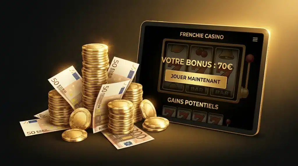 Bonus de 70 euros sans dépôt sur un casino en ligne avec jetons dorés