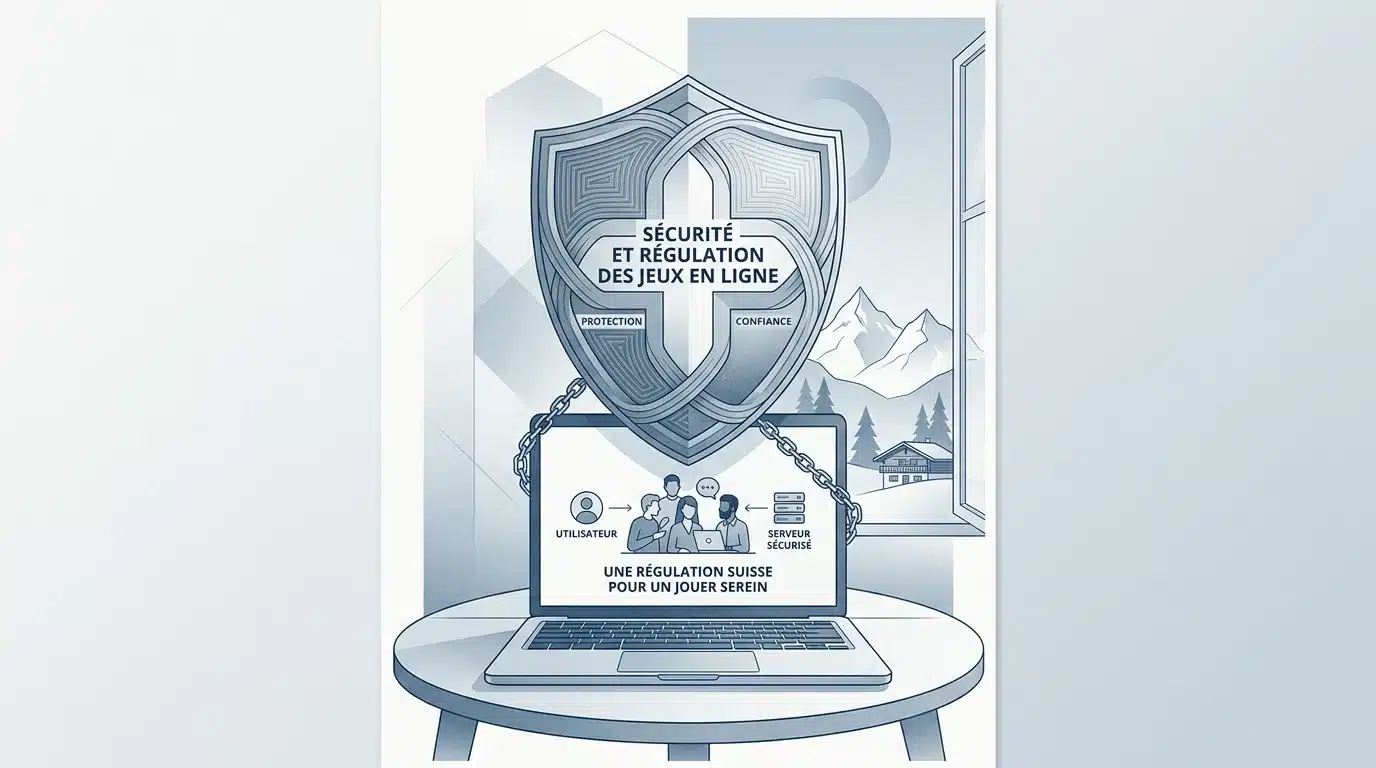 Illustration de la sécurité et de la régulation des casinos en ligne suisses