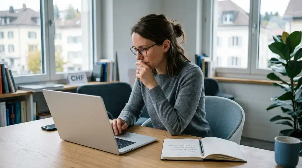 Personne analysant les conditions d'un bonus de tours gratuits sans dépôt