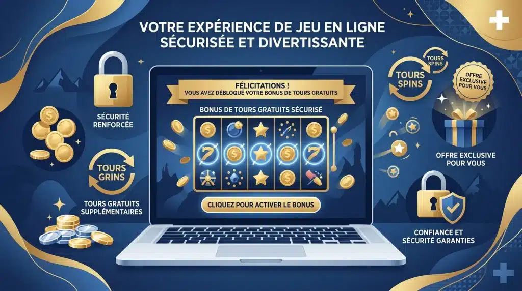 Concept d'un casino en ligne avec bonus sans dépôt en 2026