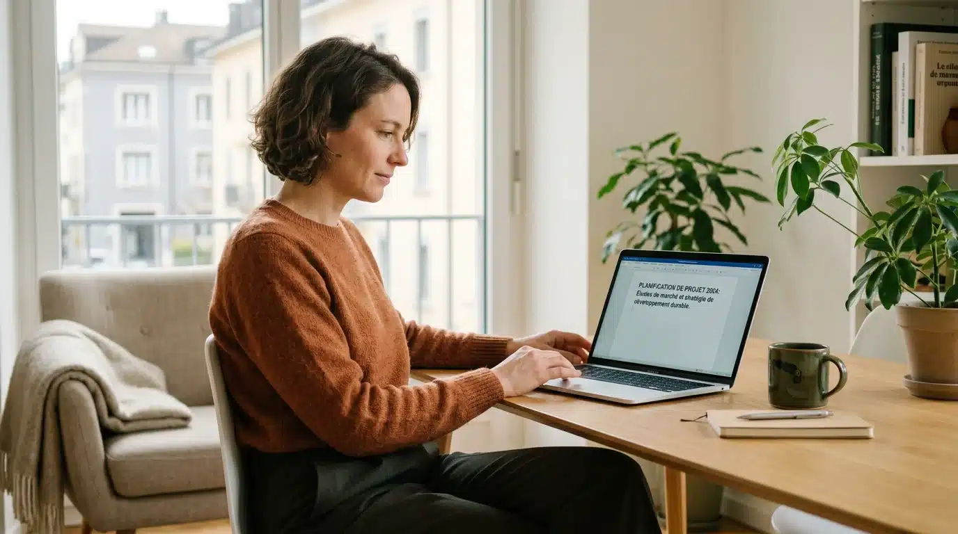 Joueur adoptant une attitude posée et responsable devant son ordinateur