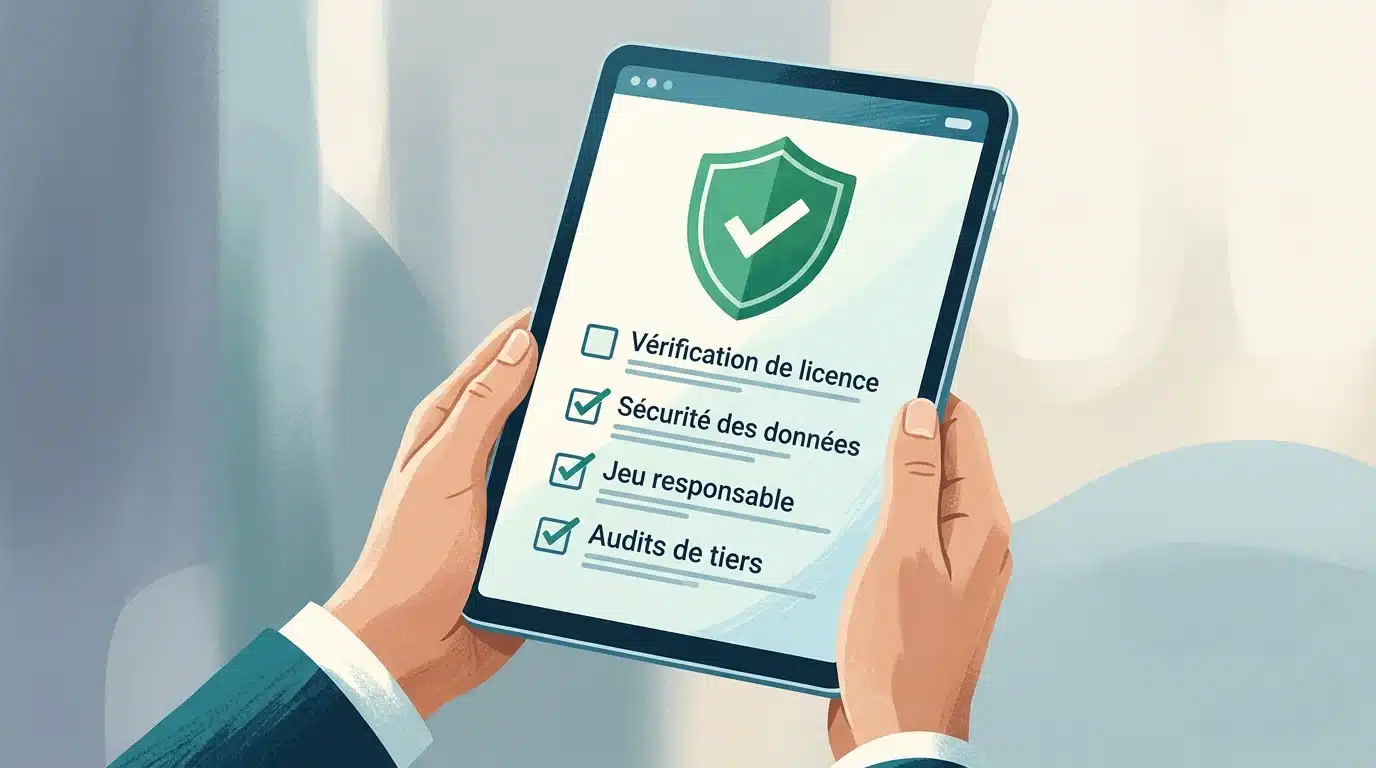 Vérification de la fiabilité et de la licence d'un casino en ligne sur une tablette