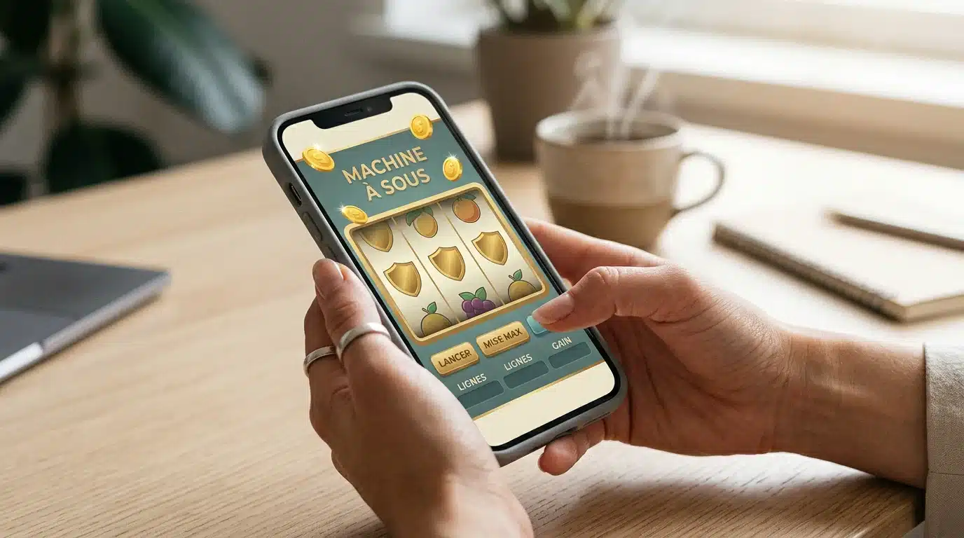 Joueur consultant une offre de bonus sans dépôt sur son smartphone