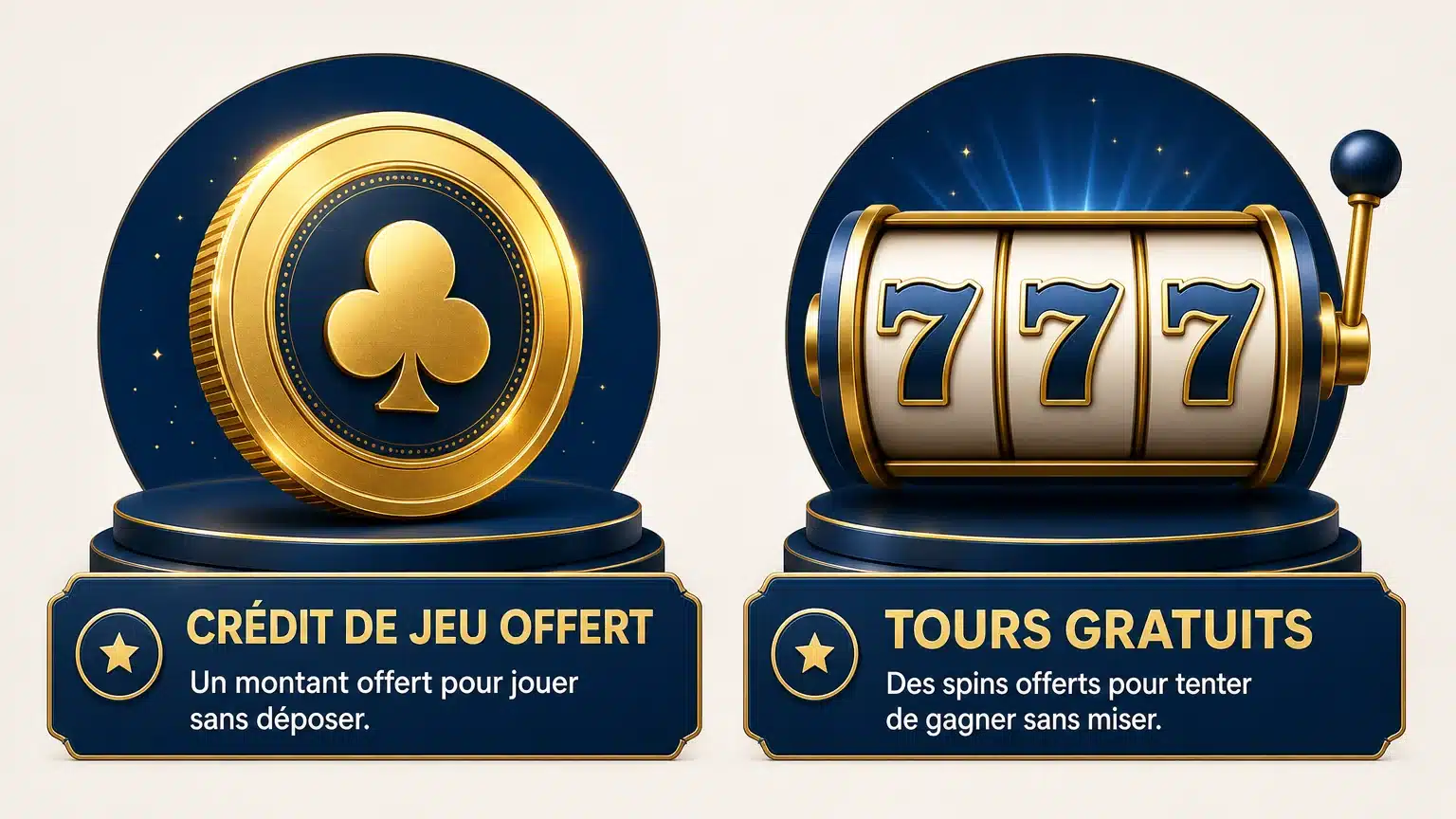 Comparaison visuelle entre un bonus en argent et des tours gratuits sans dépôt