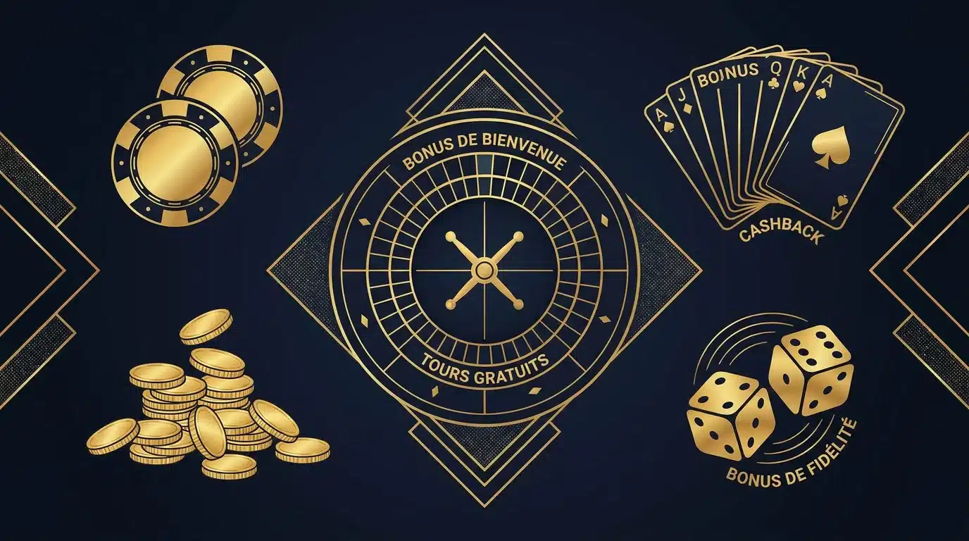 Illustration des différents types de bonus disponibles dans les casinos en ligne