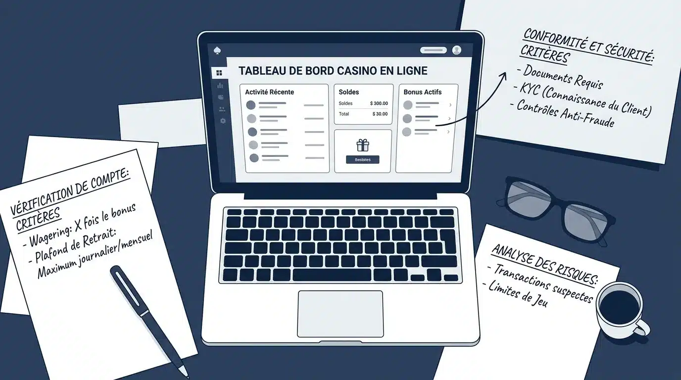 Vérification des conditions de bonus sans dépôt sur un casino en ligne
