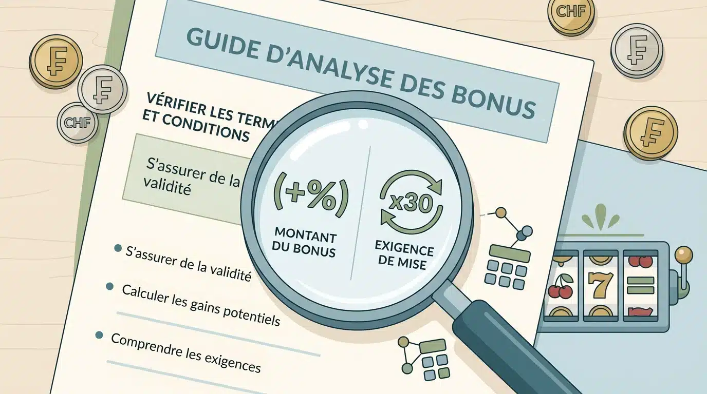 Illustration expliquant les conditions de mise d'un bonus sans dépôt
