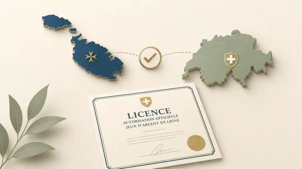 Illustration d’une licence de casino à Malte à vérifier pour la Suisse