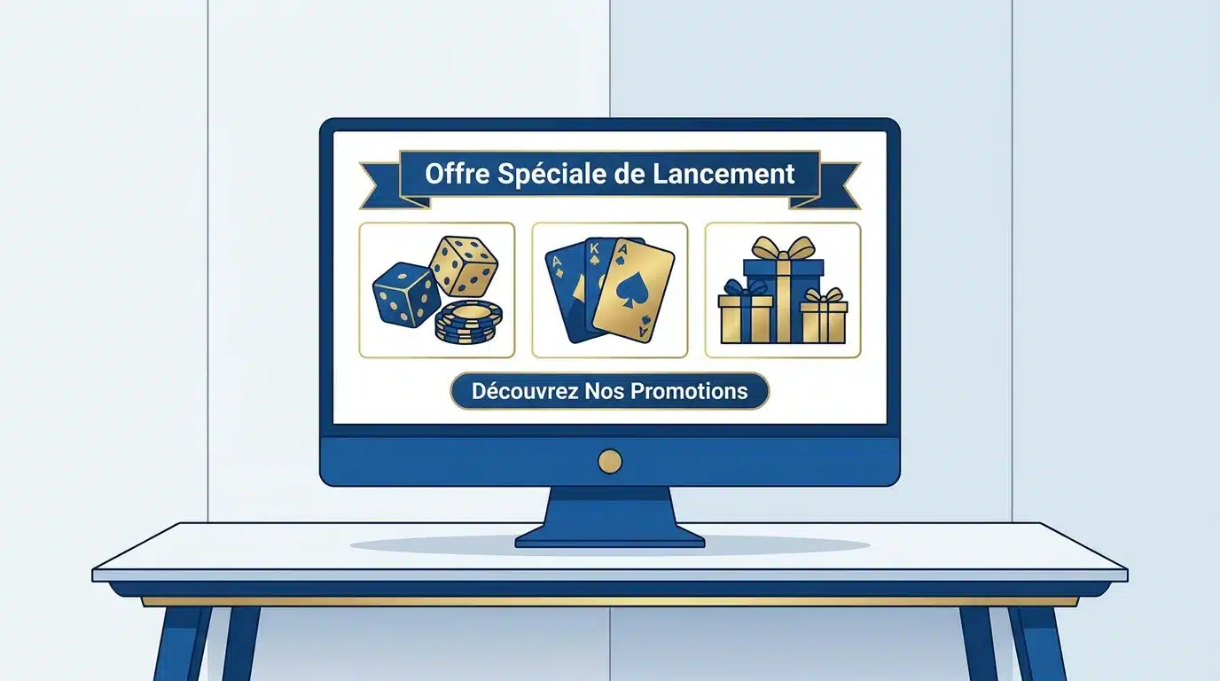 Illustration d'un bonus sans dépôt sur un nouveau casino en ligne en 2026