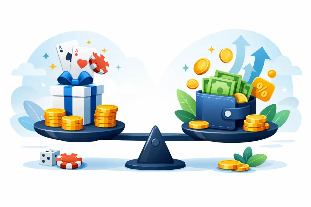 Bonus sans dépôt versus cashback, que choisir ?