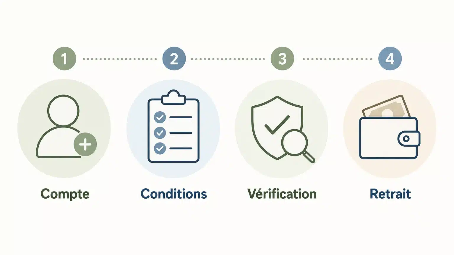 Checklist des étapes avant le retrait d’un bonus sans dépôt