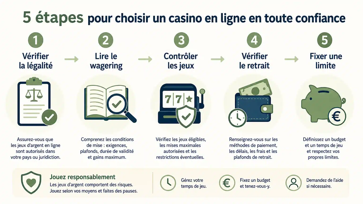 Checklist des contrôles à effectuer avant d’utiliser un bonus sans dépôt