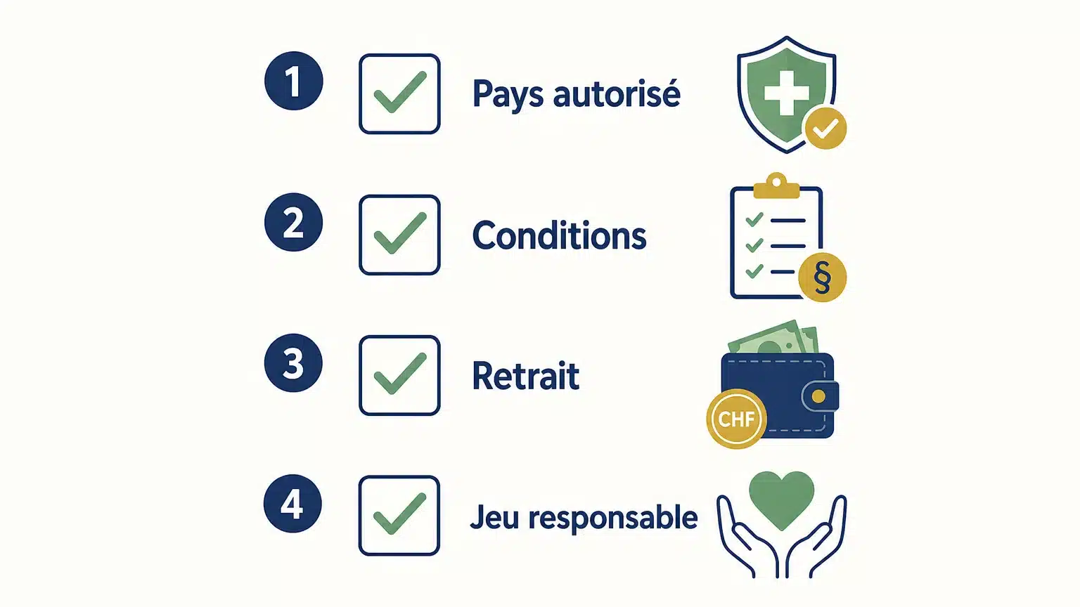 Checklist en quatre étapes pour vérifier un bonus sans dépôt